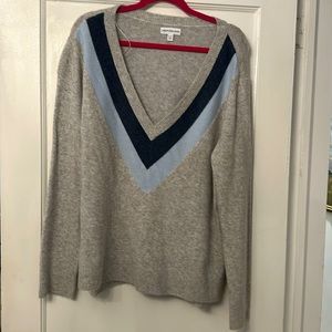 Calvin Klein Gray Varsity Stripe Sweater XL